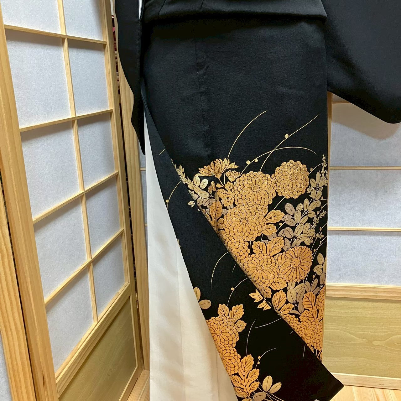 7167# Japanese Tomesode Kimono Vintage Womens Silk Fabric Robe Kimono only sold