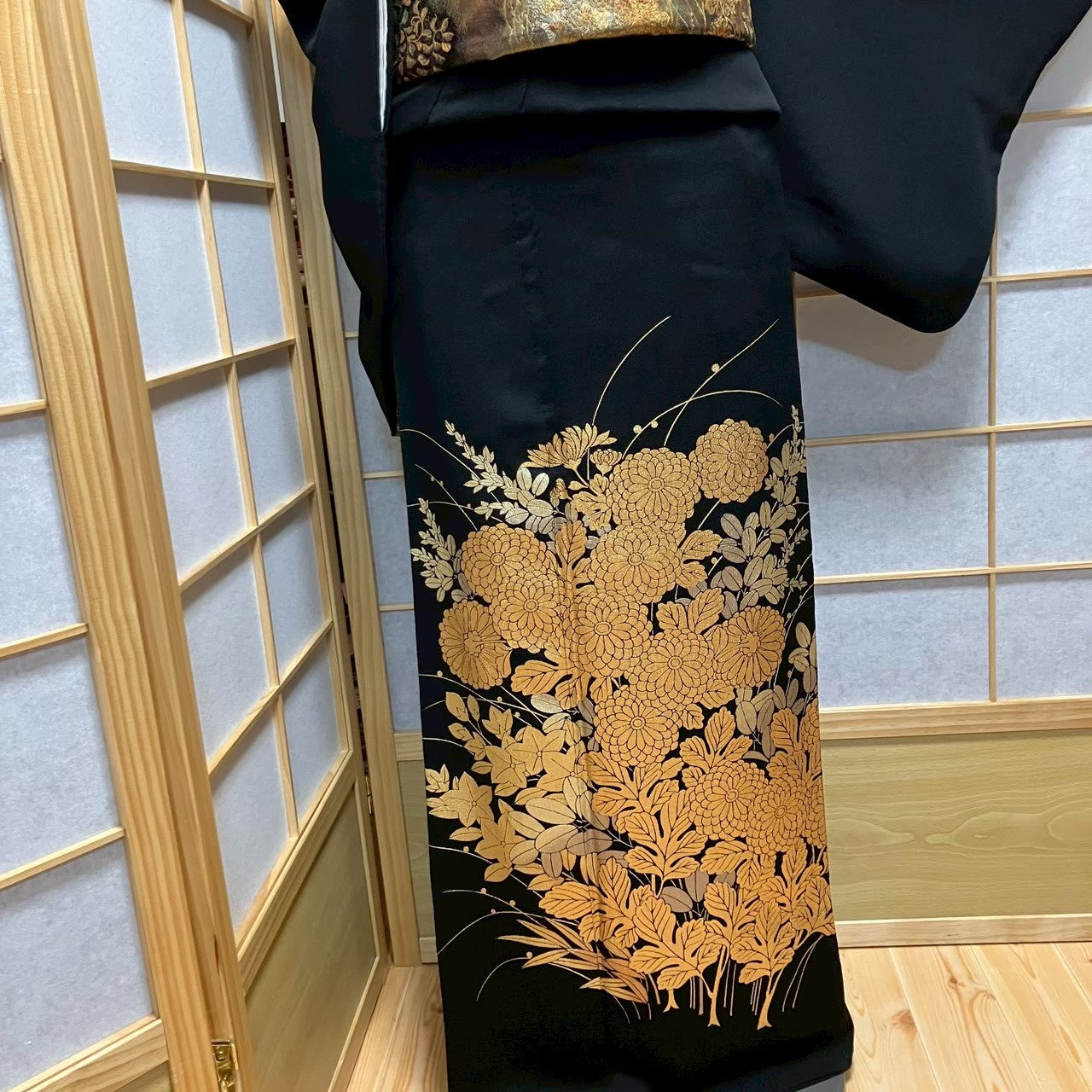 7167# Japanese Tomesode Kimono Vintage Womens Silk Fabric Robe Kimono only sold