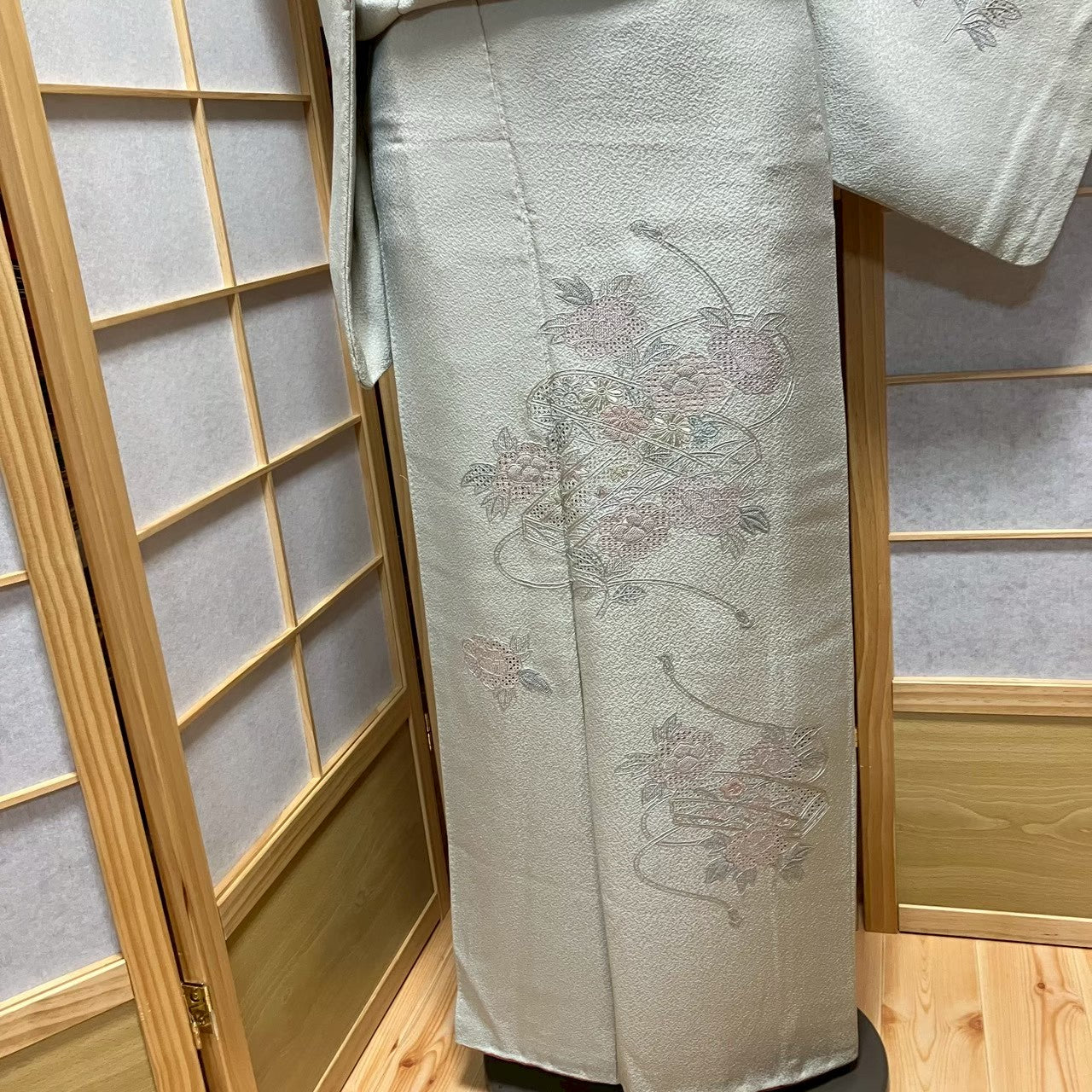 7168# Japanese Kimono Vintage Womens Silk Fabric Robe Kimono only sold