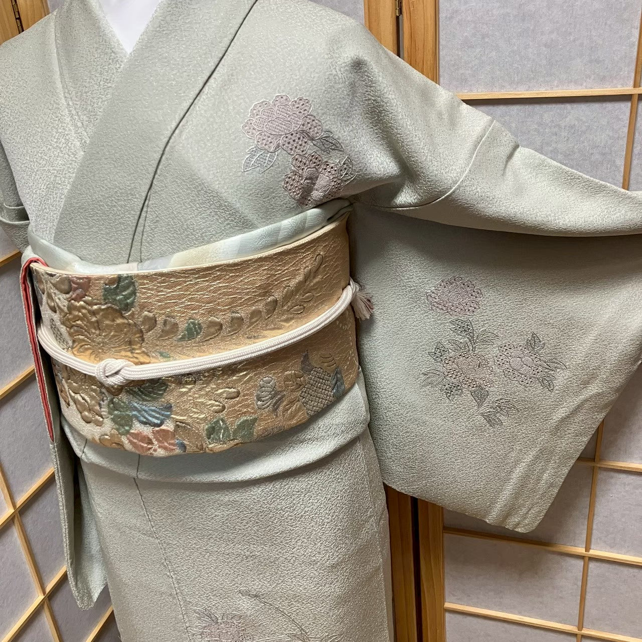 7168# Japanese Kimono Vintage Womens Silk Fabric Robe Kimono only sold