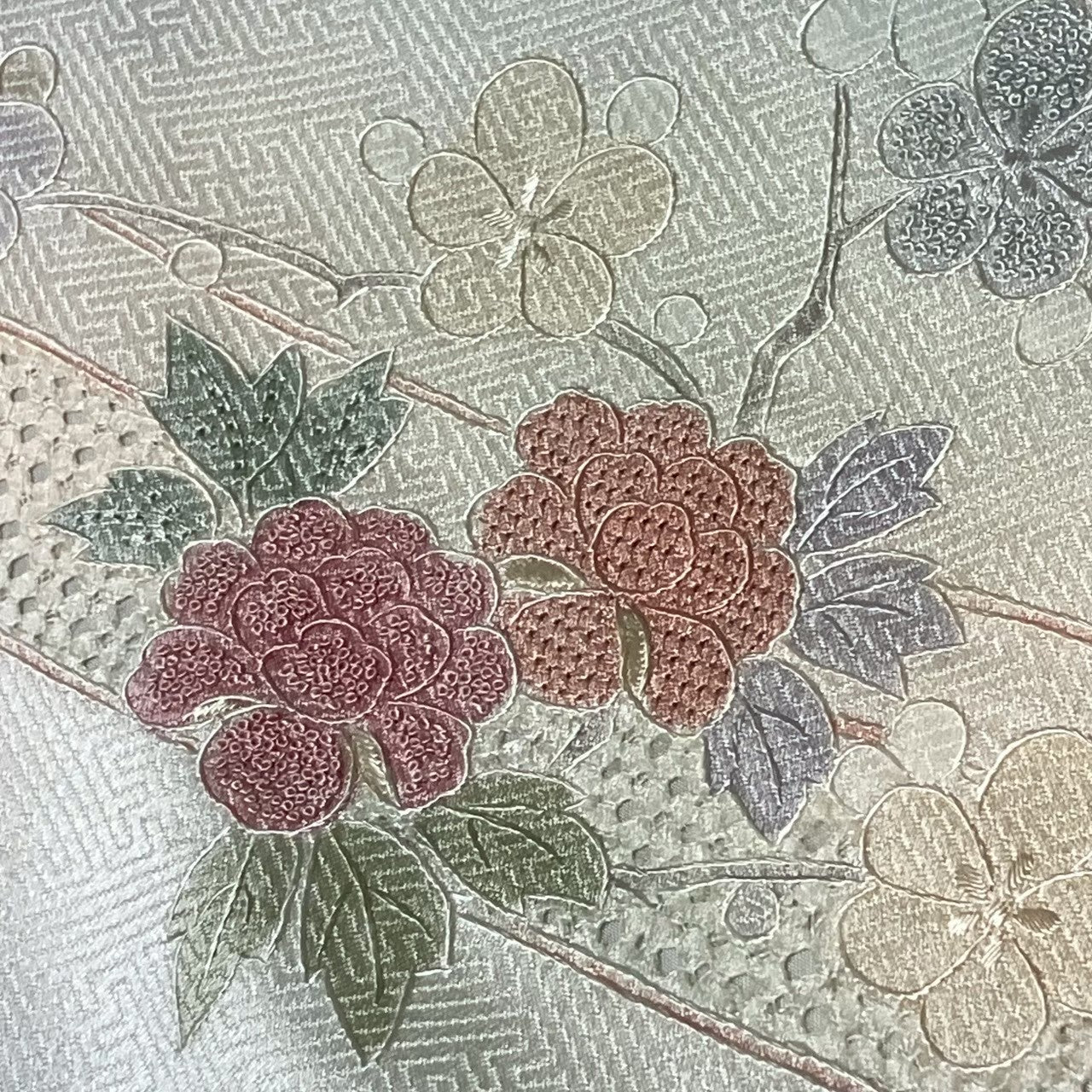 7169# Japanese Kimono Vintage Womens Silk Fabric Robe Kimono only sold