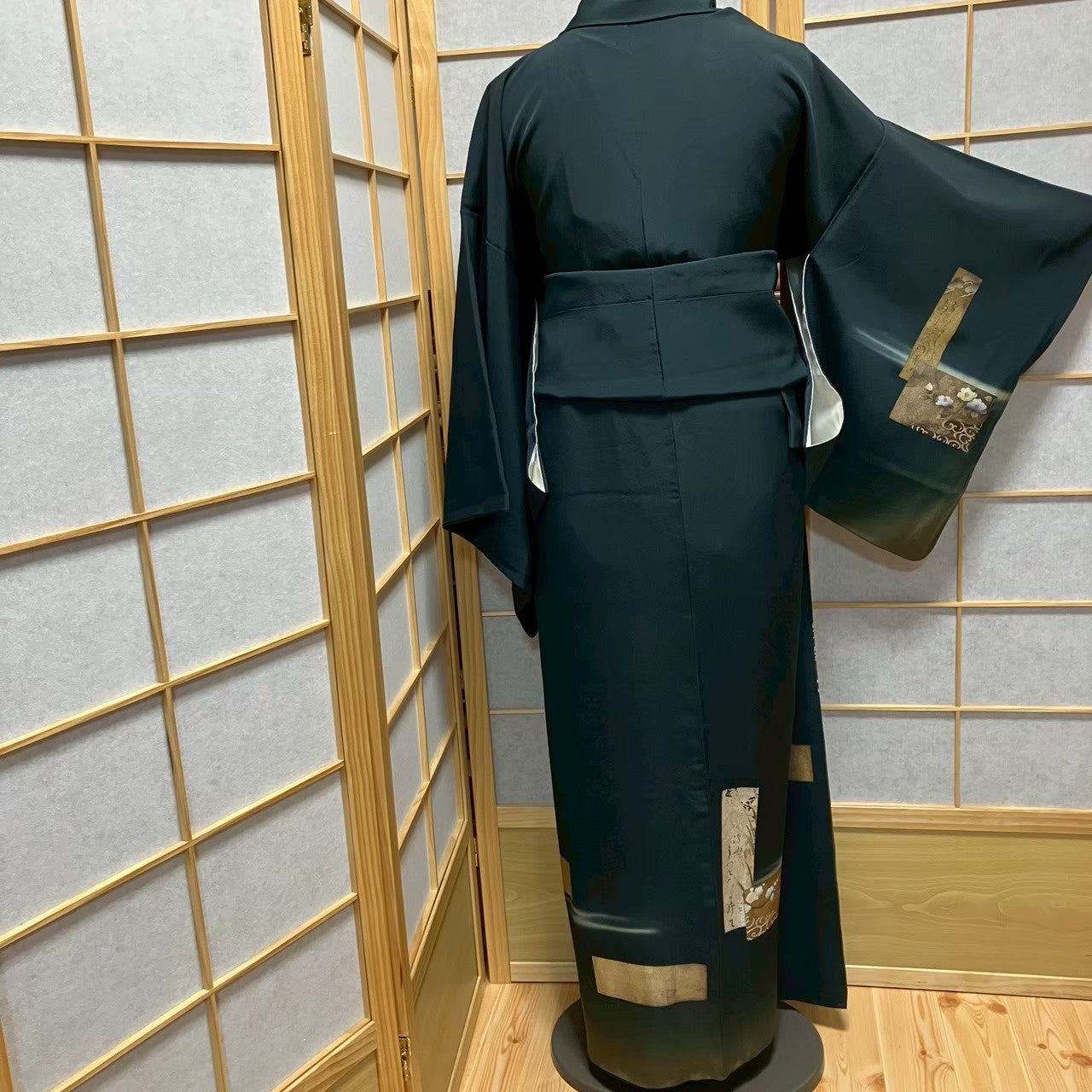 7170# Japanese Kimono Vintage Womens Silk Fabric Robe Kimono only sold