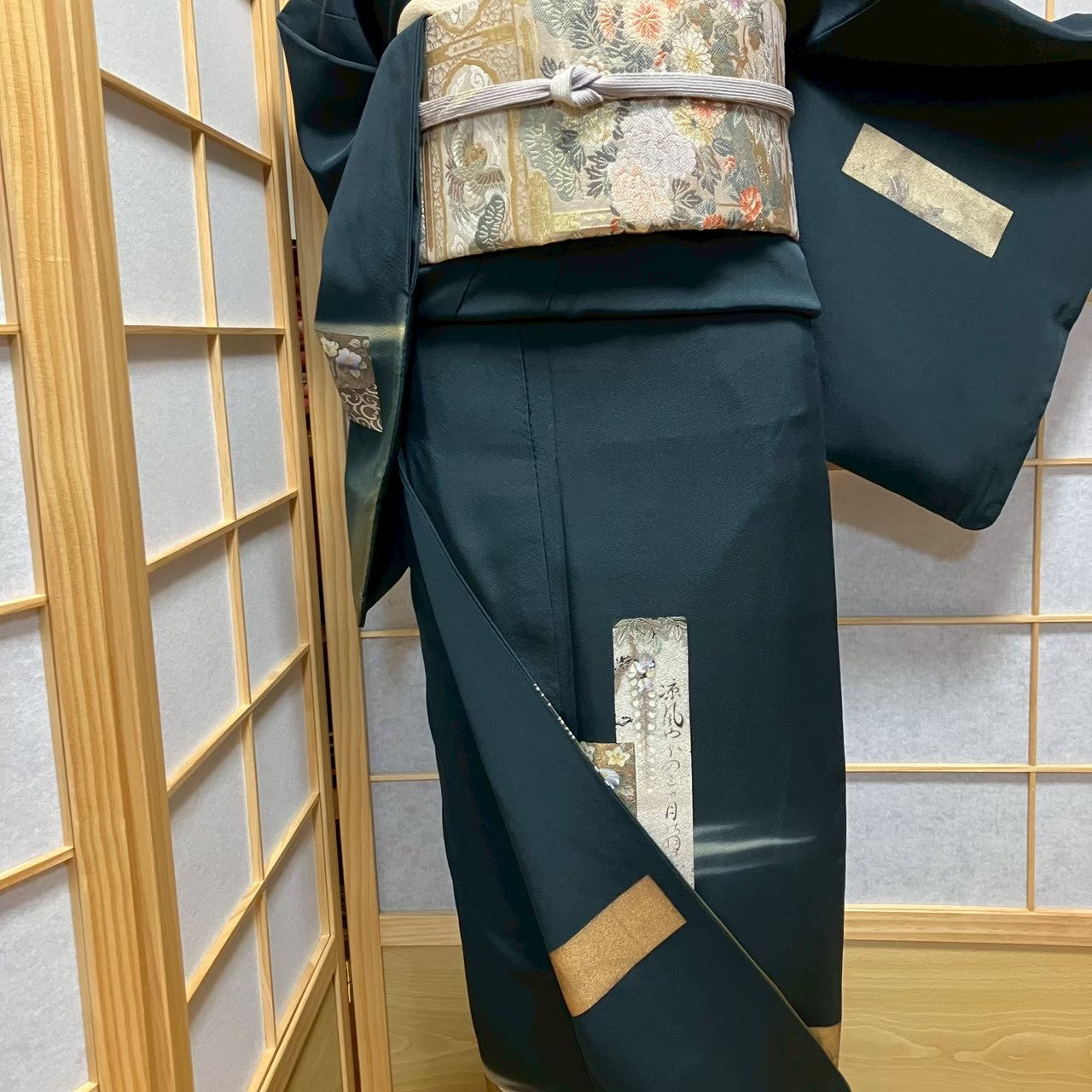 7170# Japanese Kimono Vintage Womens Silk Fabric Robe Kimono only sold