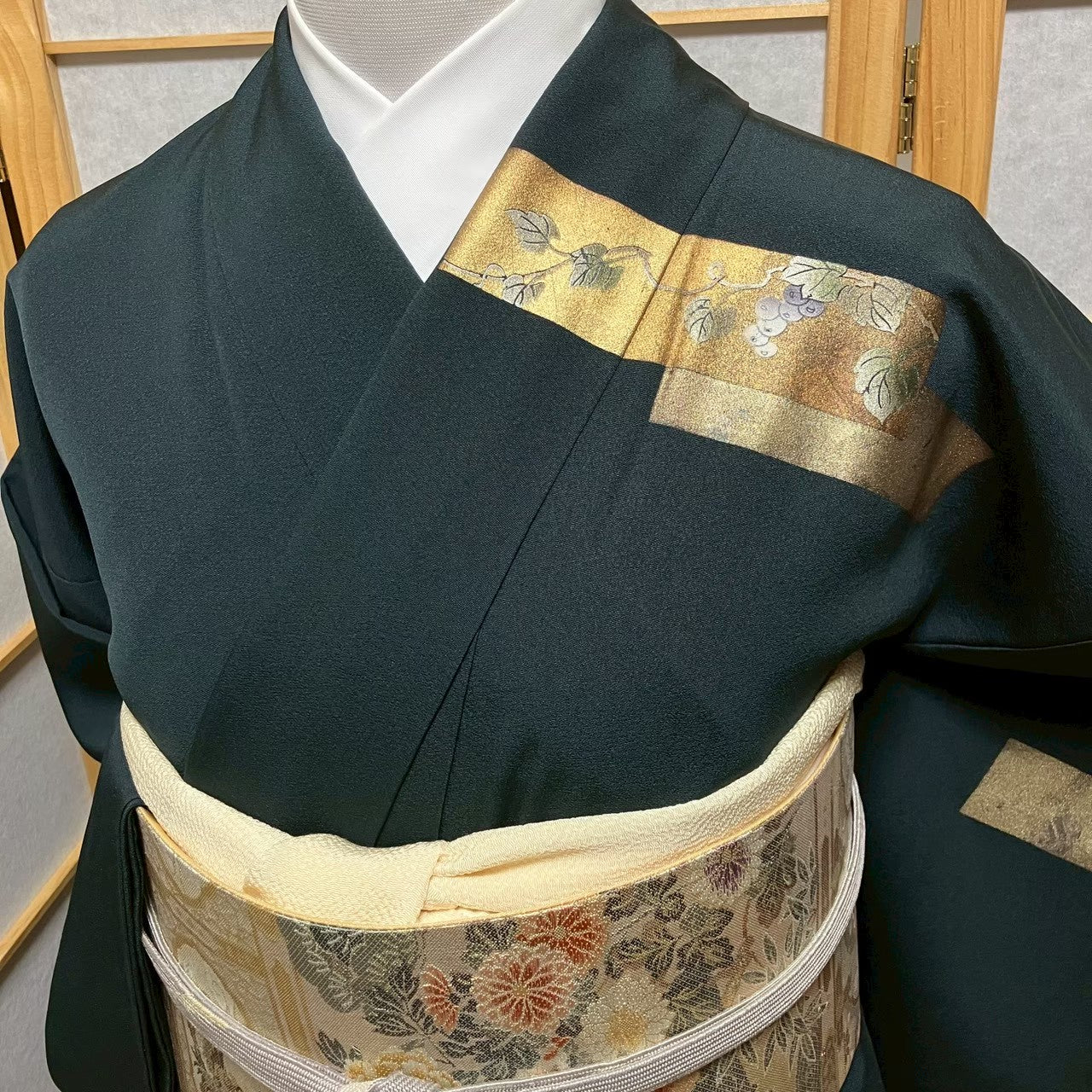 7170# Japanese Kimono Vintage Womens Silk Fabric Robe Kimono only sold