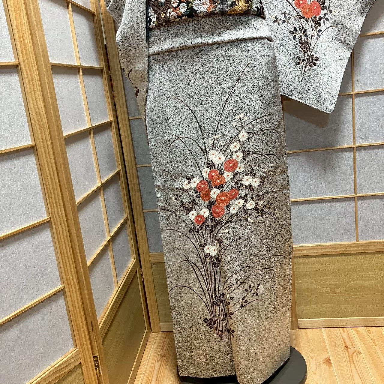 7171# Japanese Kimono Vintage Womens Silk Fabric Robe Kimono only sold