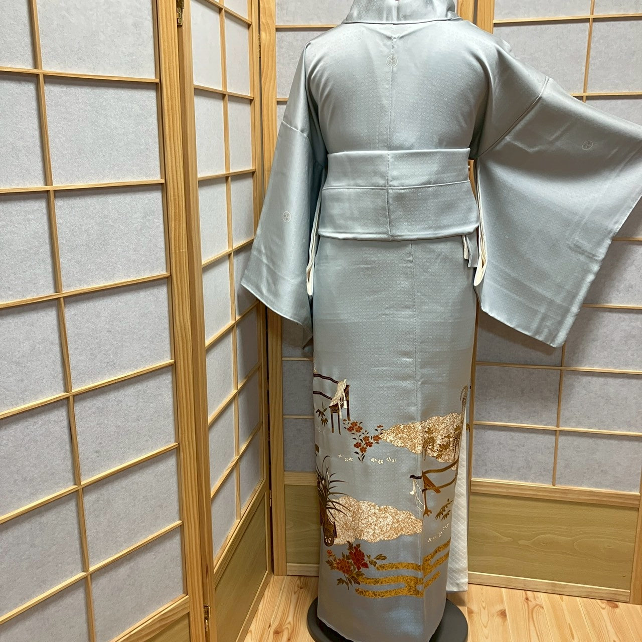 7124# Japanese Tomesode Kimono Vintage Womens Silk Fabric Robe Kimono only sold