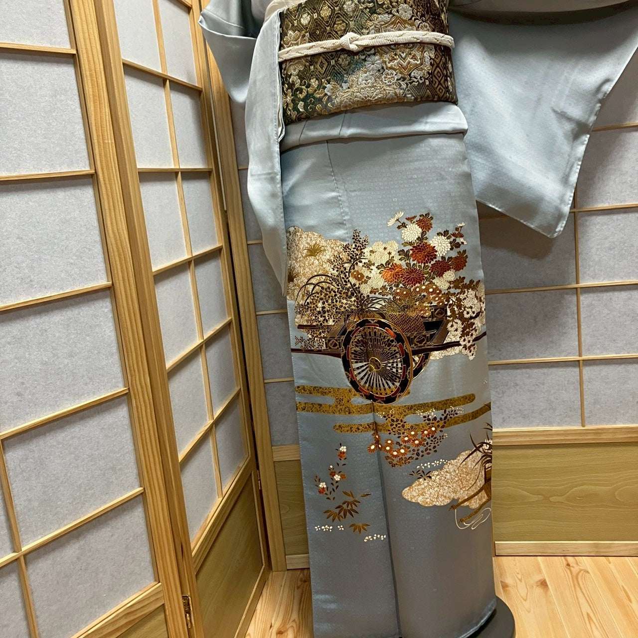 7124# Japanese Tomesode Kimono Vintage Womens Silk Fabric Robe Kimono only sold