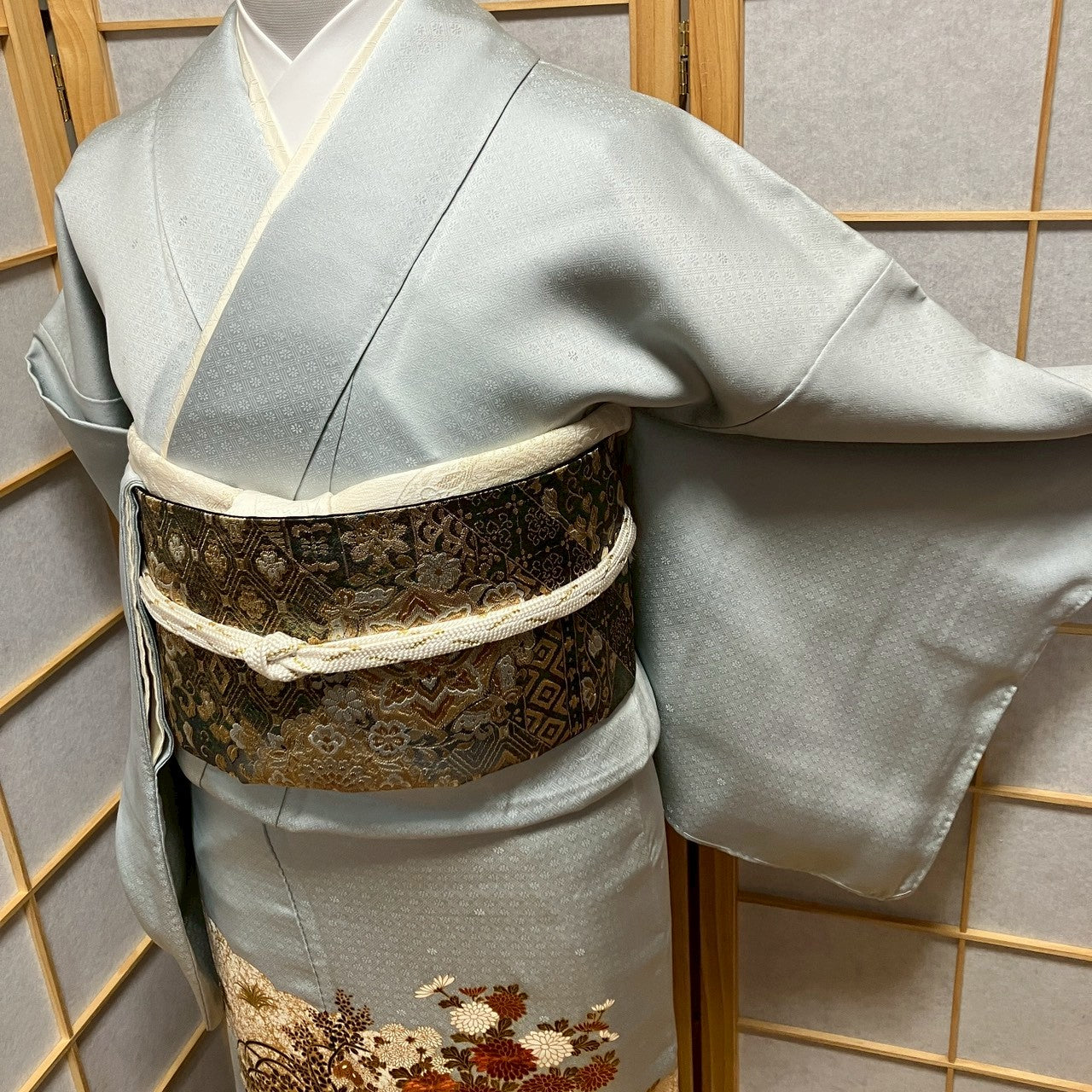 7124# Japanese Tomesode Kimono Vintage Womens Silk Fabric Robe Kimono only sold