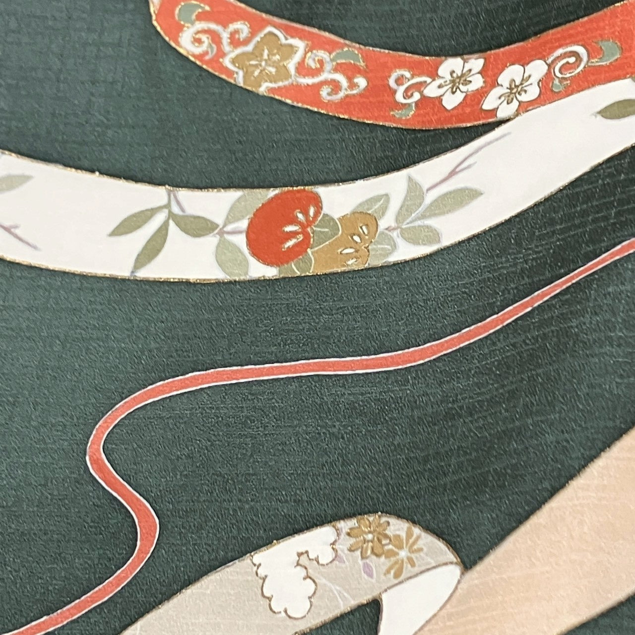 7126# Japanese Kimono Vintage Womens Silk Fabric Robe Kimono only sold