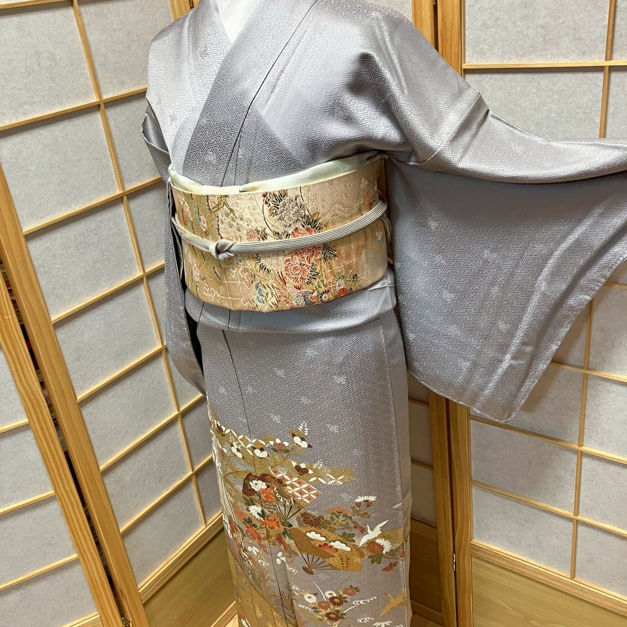 7127# Japanese Tomesode Kimono Vintage Womens Silk Fabric Robe Kimono only sold