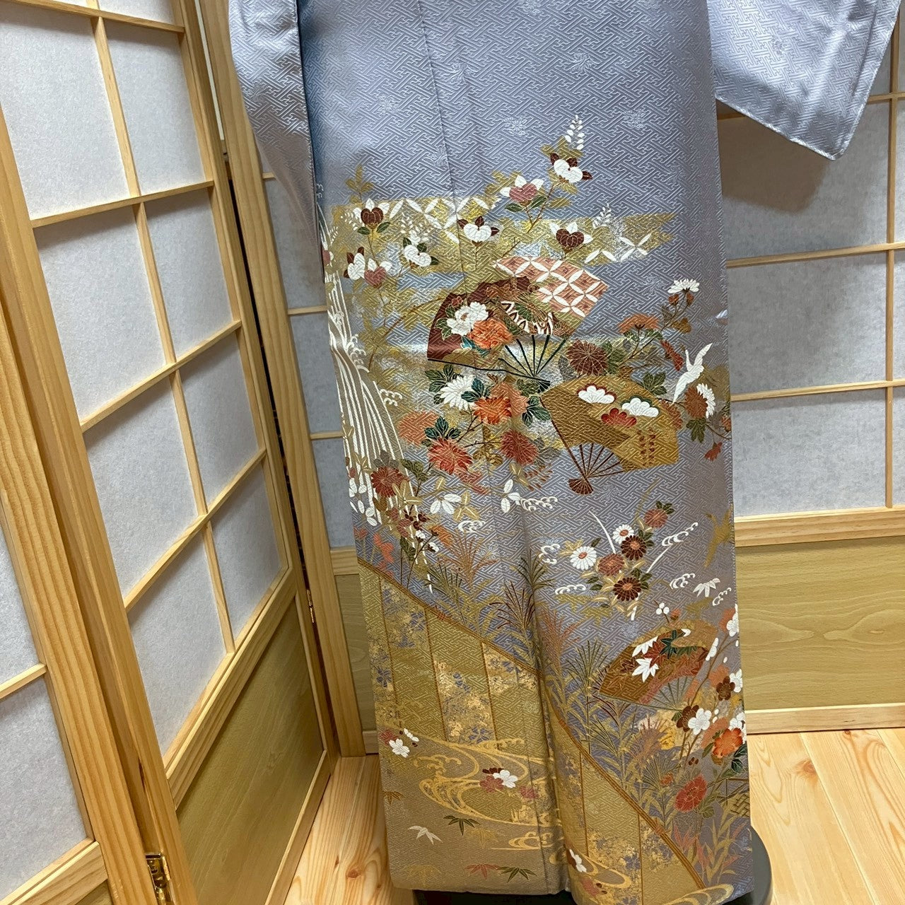 7127# Japanese Tomesode Kimono Vintage Womens Silk Fabric Robe Kimono only sold