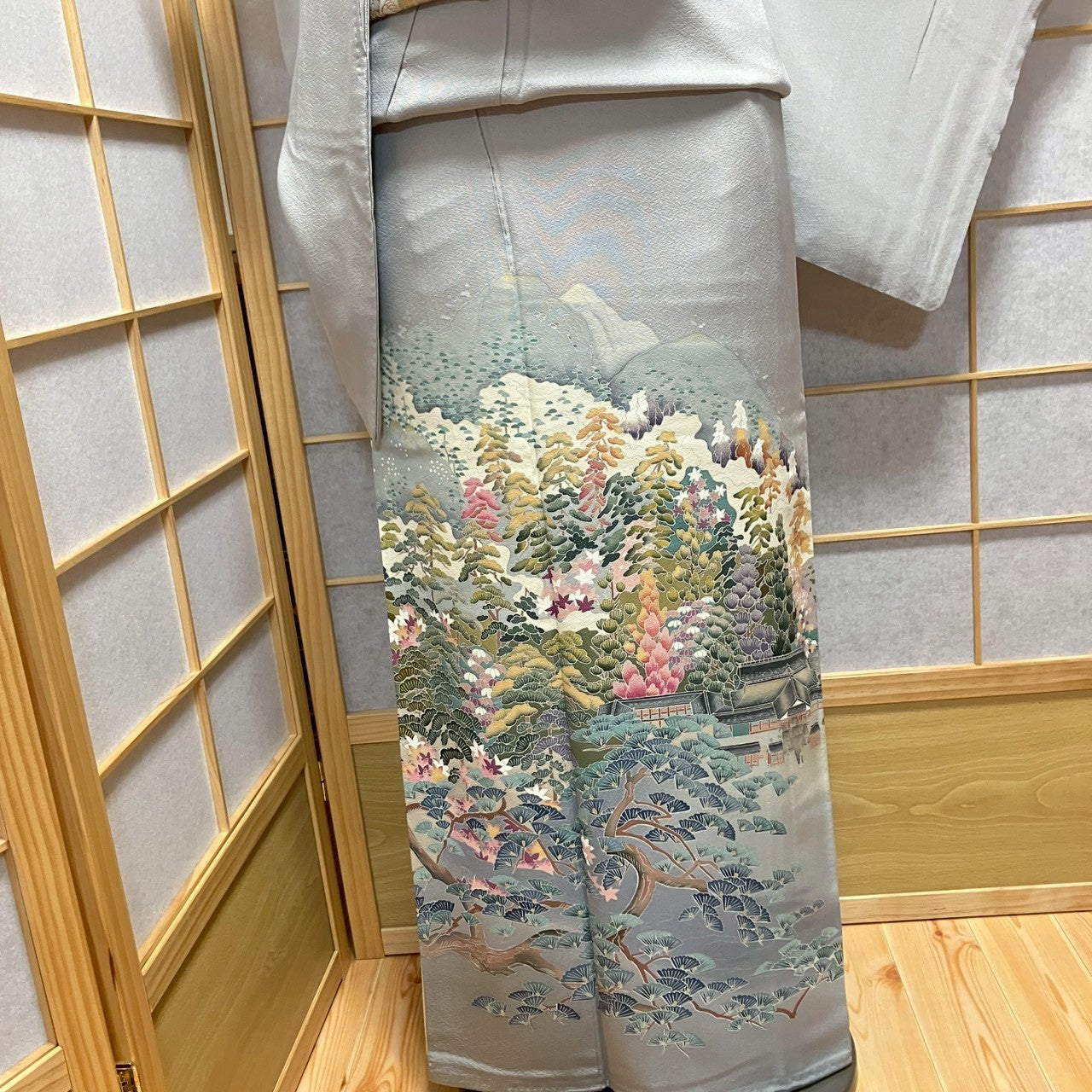 7129# Japanese Tomesode Kimono Vintage Womens Silk Fabric Robe Kimono only sold