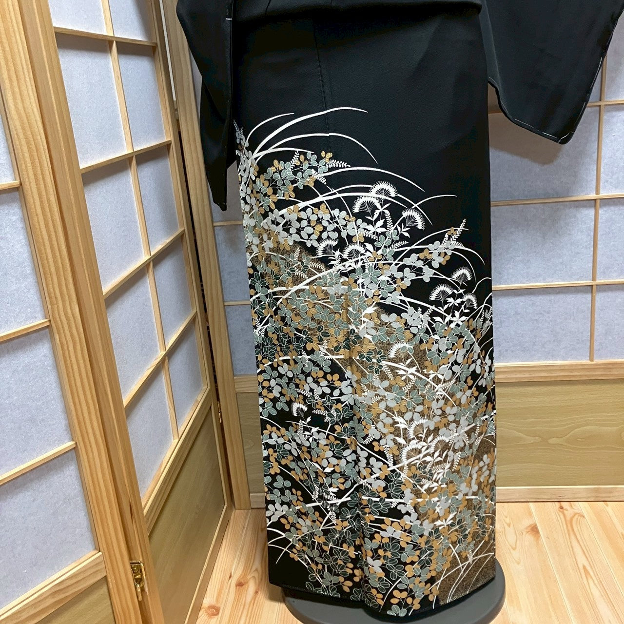 7133# Japanese Tomesode Kimono Vintage Womens Silk Fabric Robe Kimono only sold