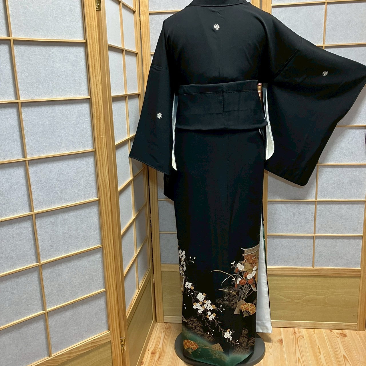 7134# Japanese Tomesode Kimono Vintage Womens Silk Fabric Robe Kimono only sold