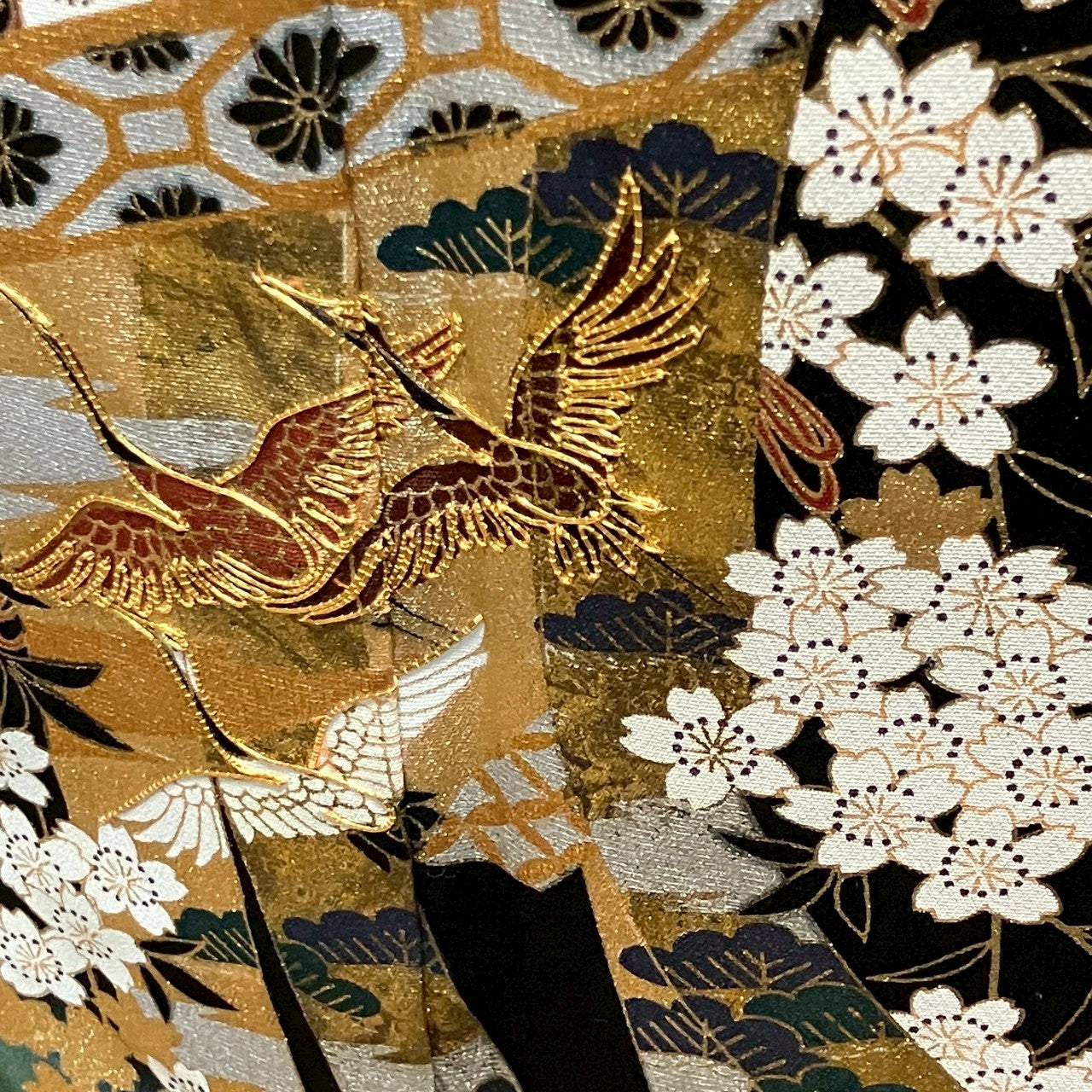 7134# Japanese Tomesode Kimono Vintage Womens Silk Fabric Robe Kimono only sold