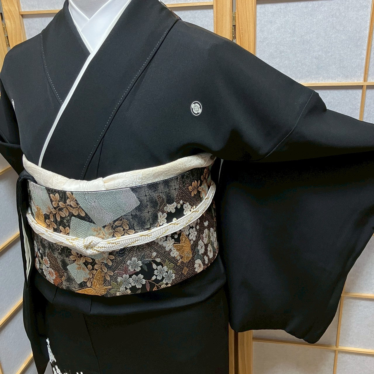 7134# Japanese Tomesode Kimono Vintage Womens Silk Fabric Robe Kimono only sold