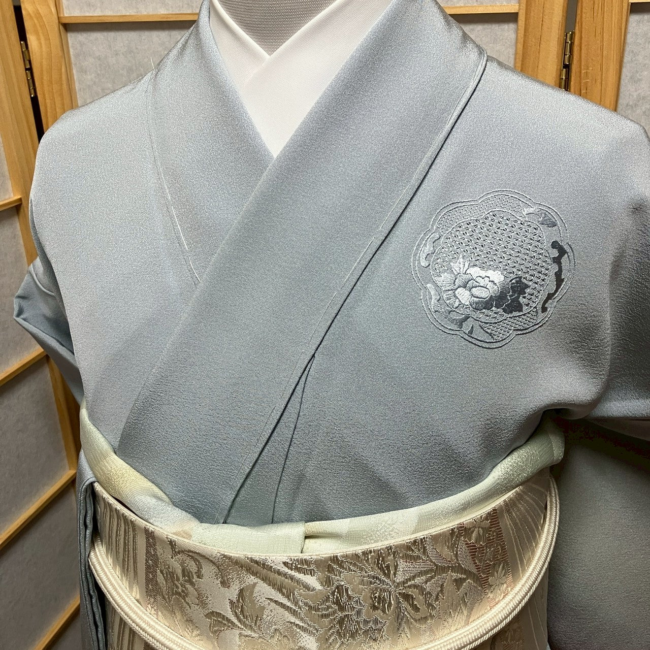 7135# Japanese Kimono Vintage Womens Silk Fabric Robe Kimono only sold