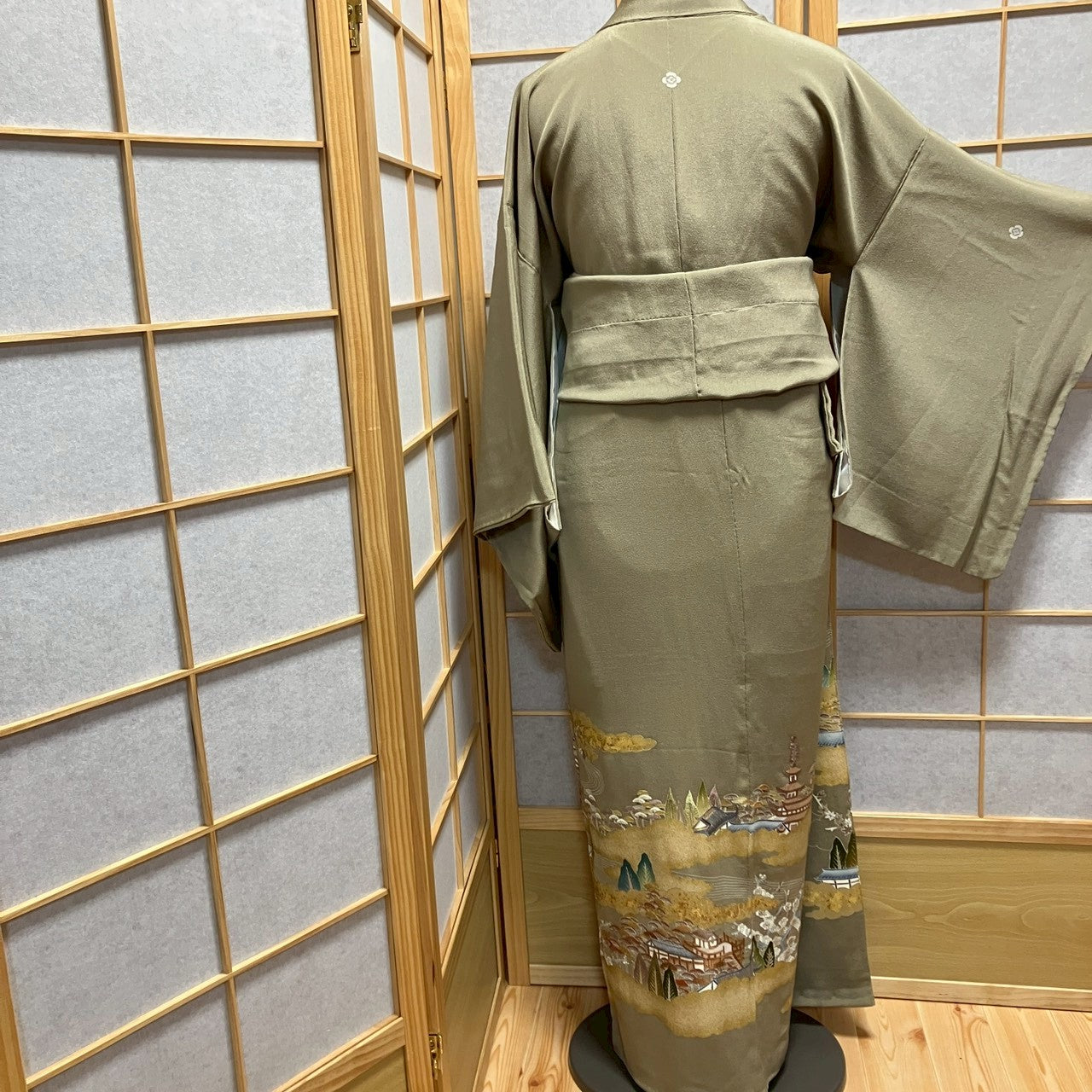 7114# Japanese Tomesode Kimono Vintage Womens Silk Fabric Robe Kimono only sold