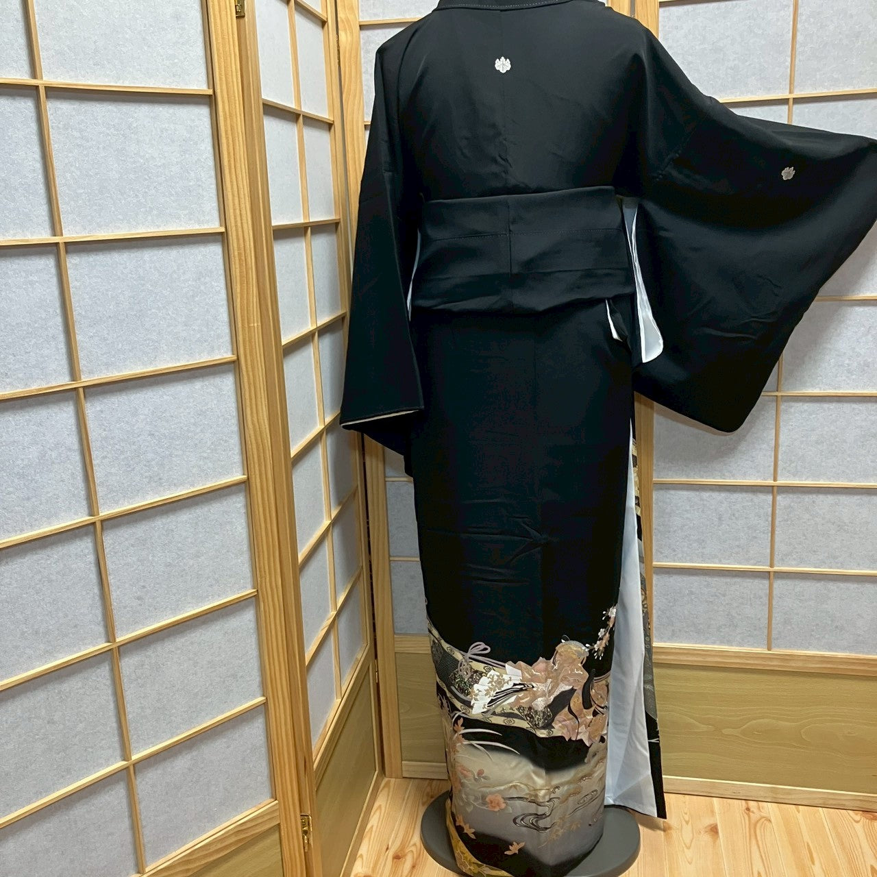 7118# Japanese Tomesode Kimono Vintage Womens Silk Fabric Robe Kimono only sold