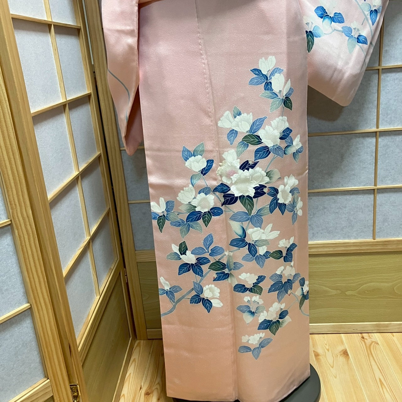 7120# Japanese Kimono Vintage Womens Silk Fabric Robe Kimono only sold Pink