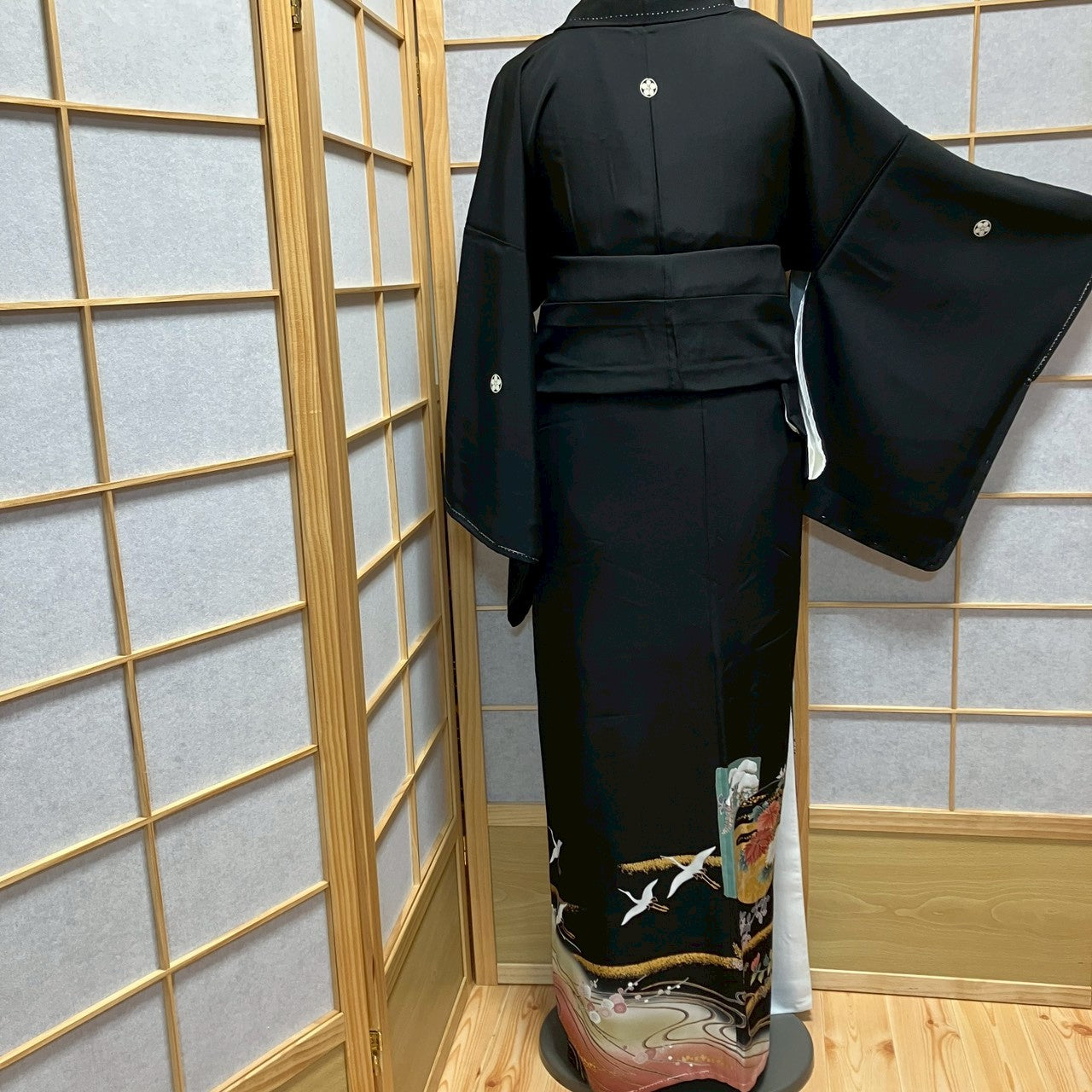 7121# Japanese Tomesode Kimono Vintage Womens Silk Fabric Robe Kimono only sold