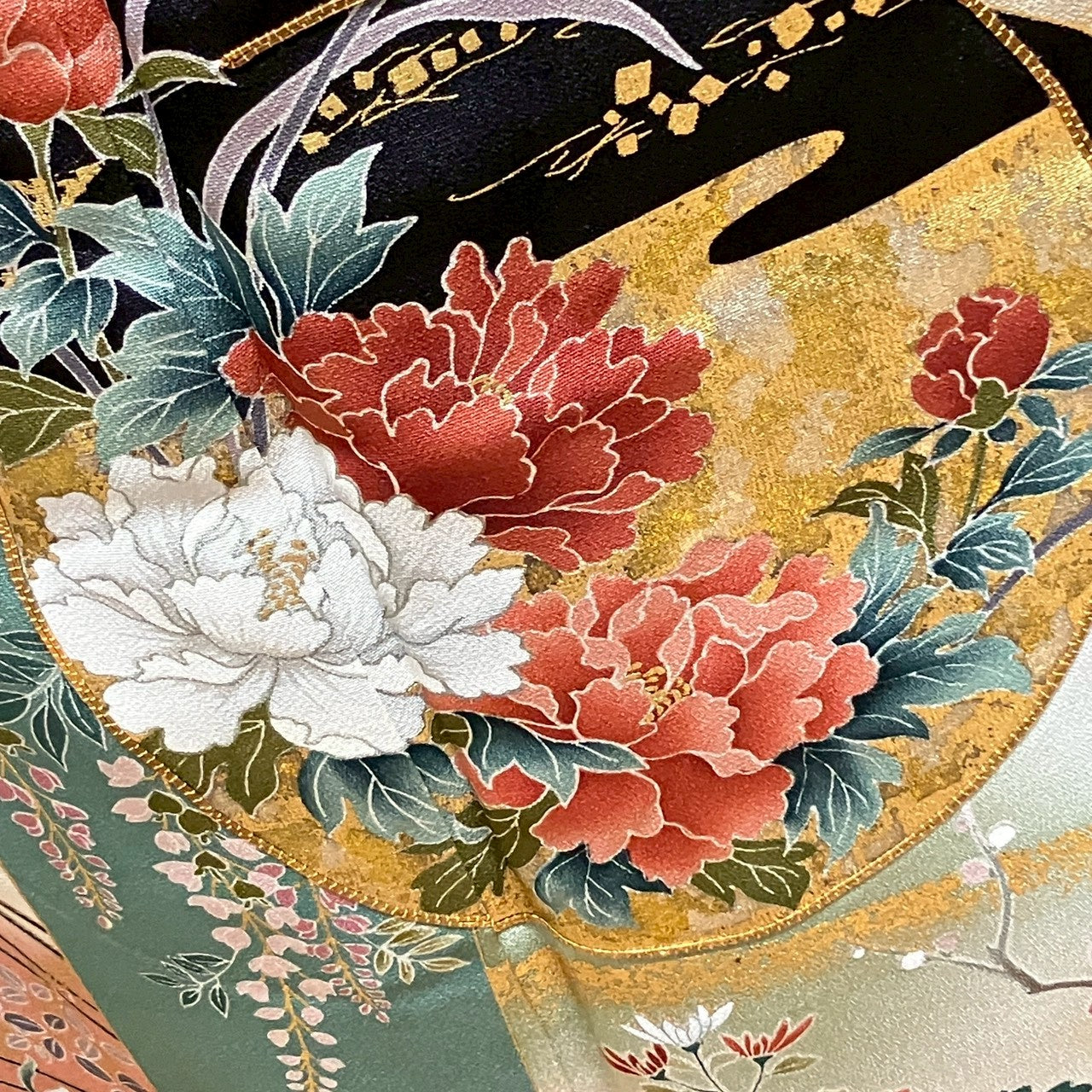 7121# Japanese Tomesode Kimono Vintage Womens Silk Fabric Robe Kimono only sold