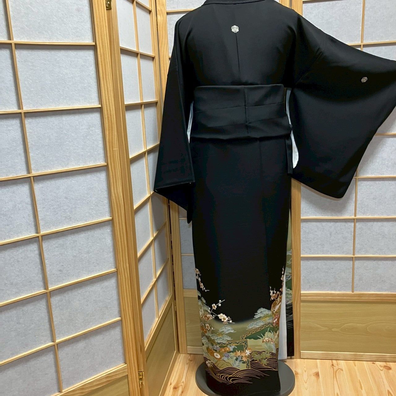 7136# Japanese Tomesode Kimono Vintage Womens Silk Fabric Robe Kimono only sold