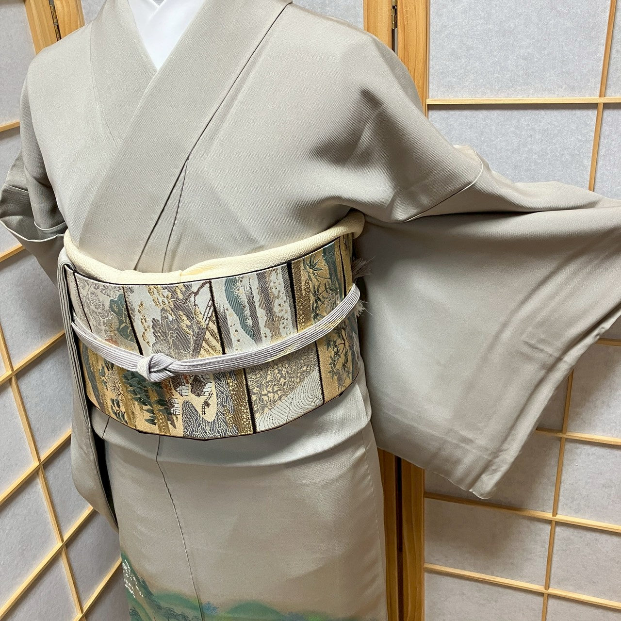 7138# Japanese Kimono Vintage Womens Silk Fabric Robe Kimono only sold