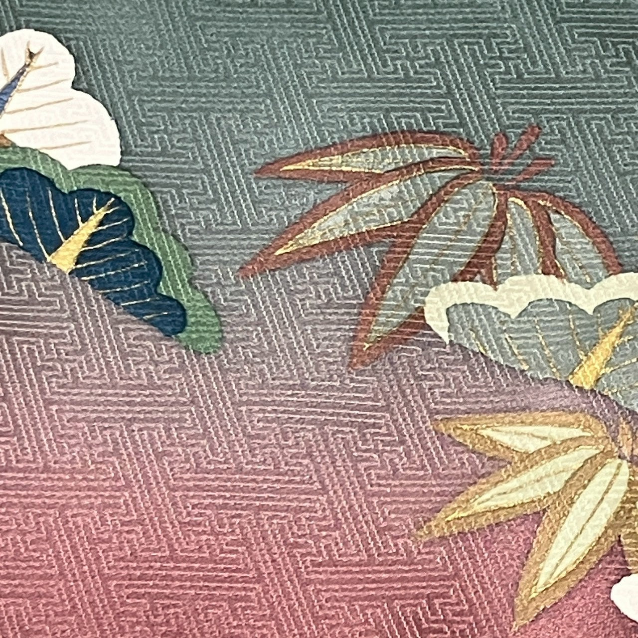 7140# Japanese Kimono Vintage Womens Silk Fabric Robe Kimono only sold