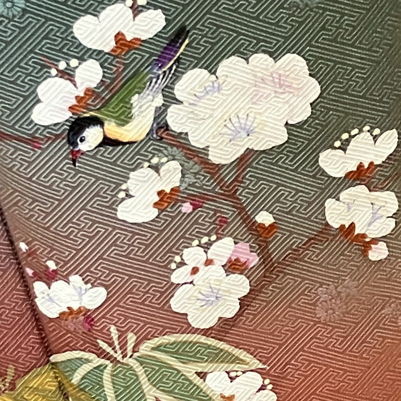 7140# Japanese Kimono Vintage Womens Silk Fabric Robe Kimono only sold