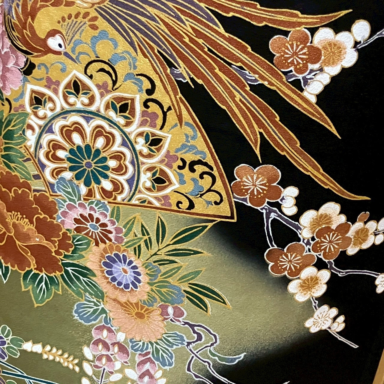 7136# Japanese Tomesode Kimono Vintage Womens Silk Fabric Robe Kimono only sold