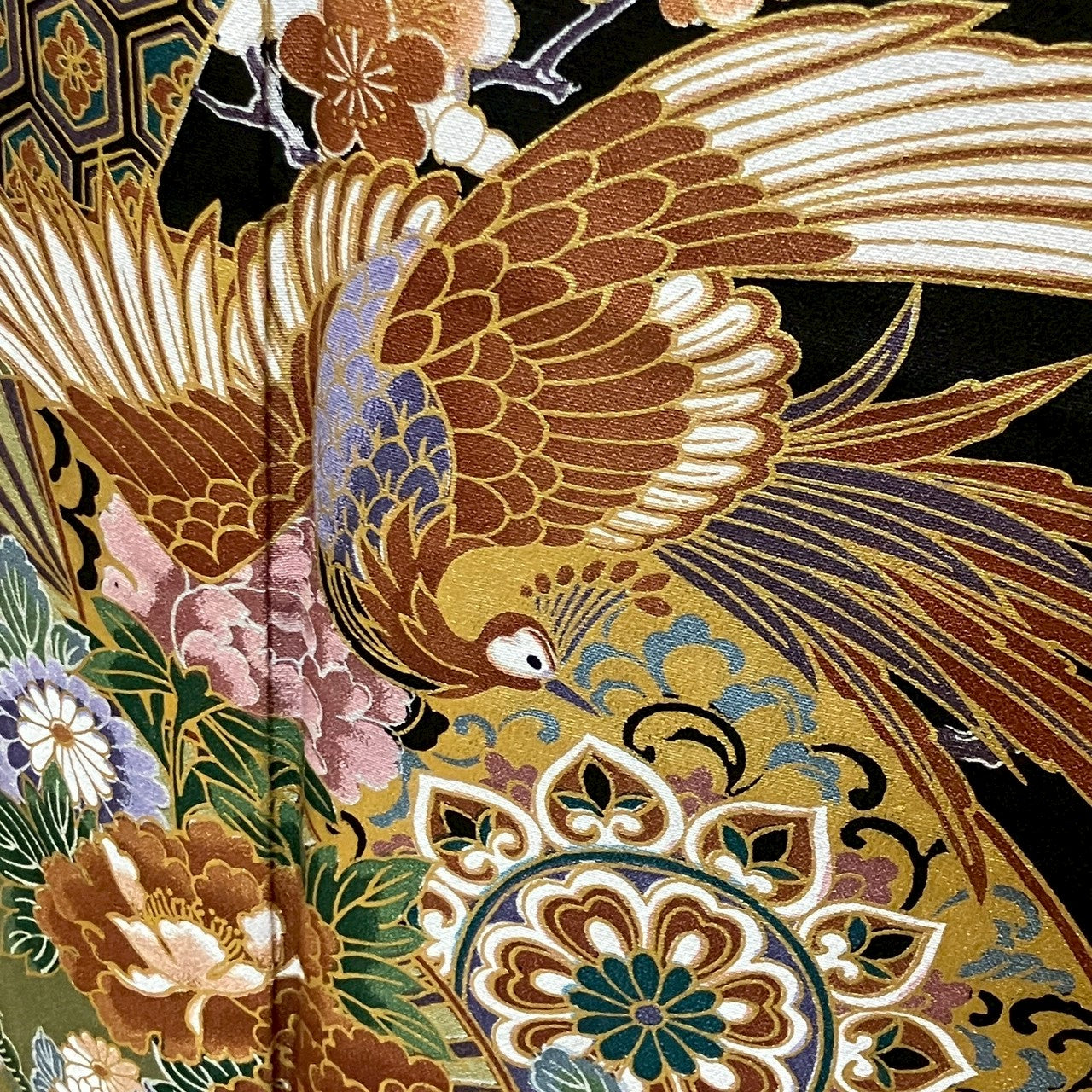 7136# Japanese Tomesode Kimono Vintage Womens Silk Fabric Robe Kimono only sold