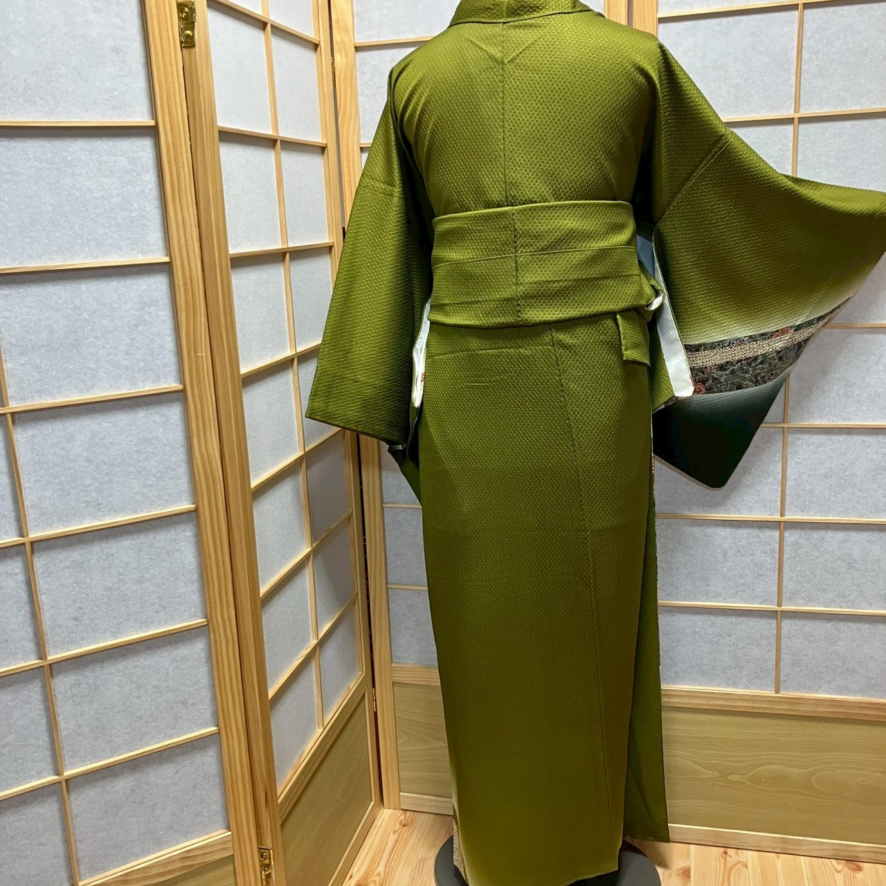 7145# Japanese Kimono Vintage Womens Silk Fabric Robe Kimono only sold Shibori