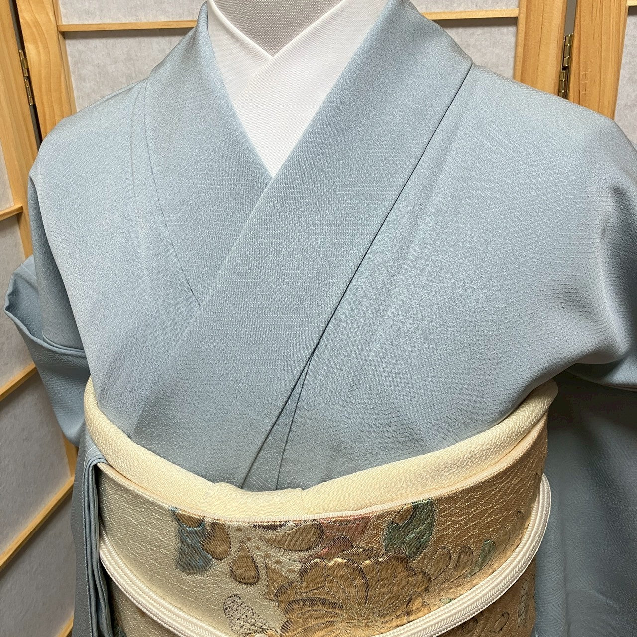 7158# Japanese Plain Kimono Vintage Womens Silk Fabric Robe Kimono only sold