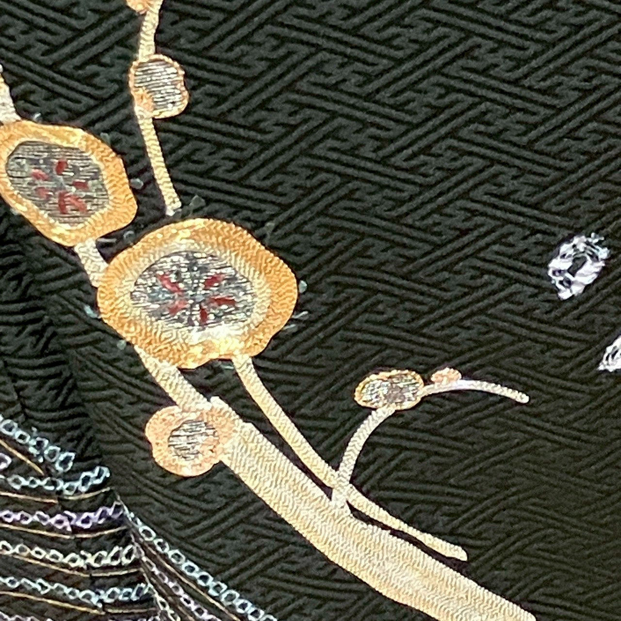 7159# Japanese Kimono Vintage Womens Silk Fabric Robe Kimono only sold