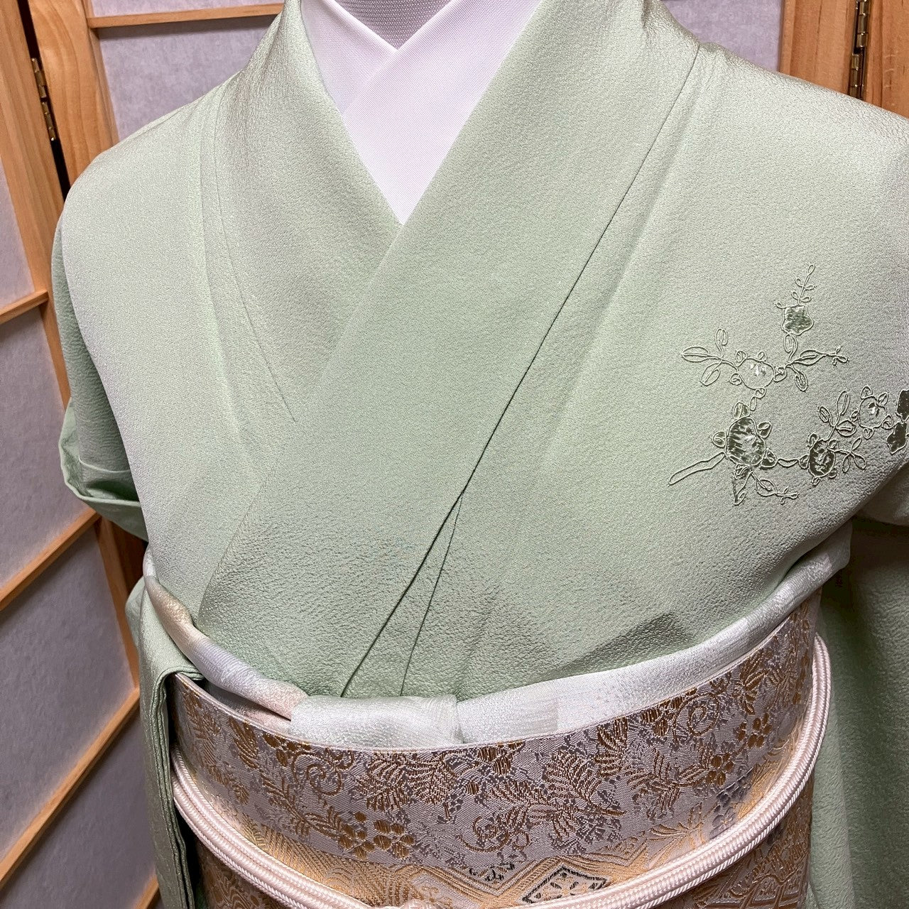 7163# Japanese Kimono Vintage Womens Silk Fabric Robe Kimono only sold