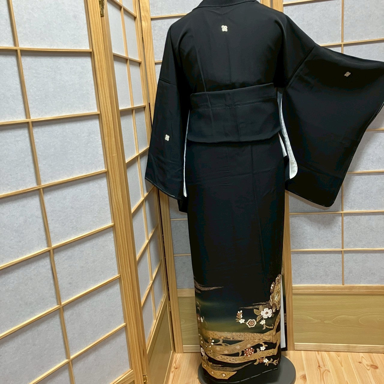 7150# Japanese Tomesode Kimono Vintage Womens Silk Fabric Robe Kimono only sold