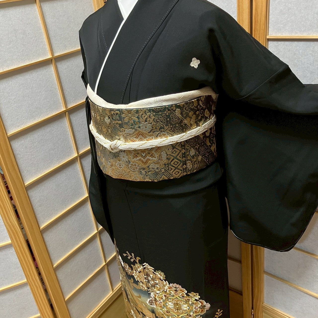 7150# Japanese Tomesode Kimono Vintage Womens Silk Fabric Robe Kimono only sold