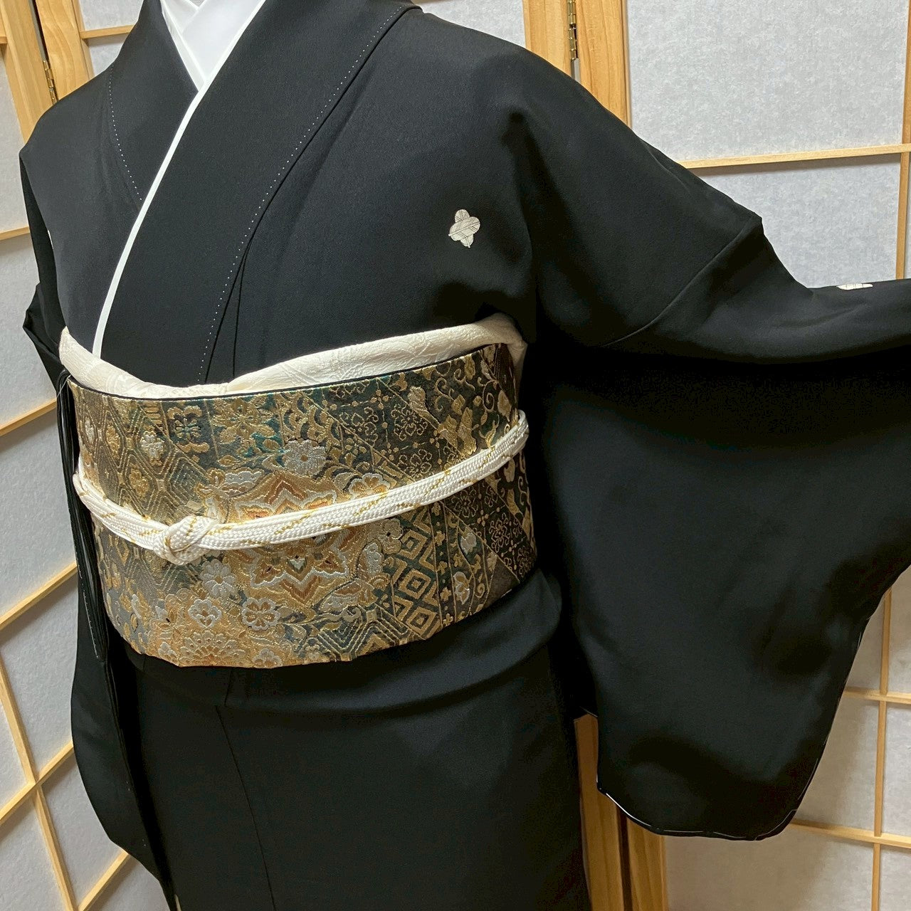 7150# Japanese Tomesode Kimono Vintage Womens Silk Fabric Robe Kimono only sold