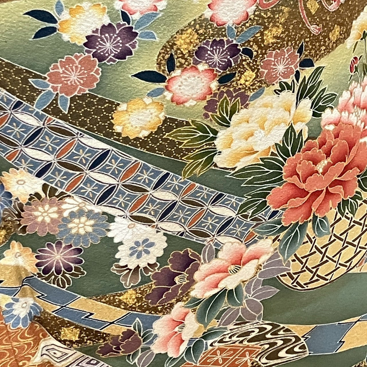 7152# Japanese Tomesode Kimono Vintage Womens Silk Fabric Robe Kimono only sold