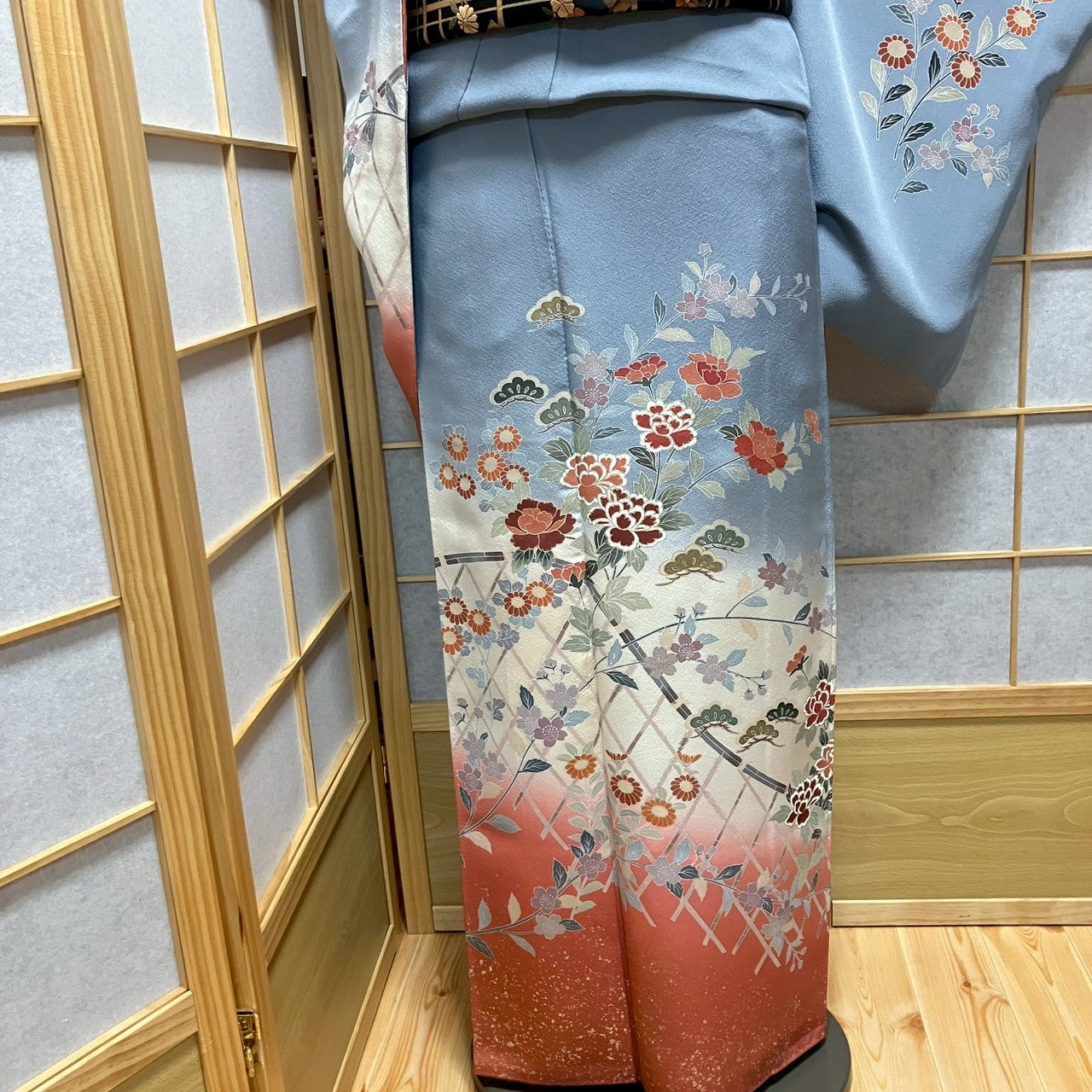 7156# Japanese Kimono Vintage Womens Silk Fabric Robe Kimono only sold