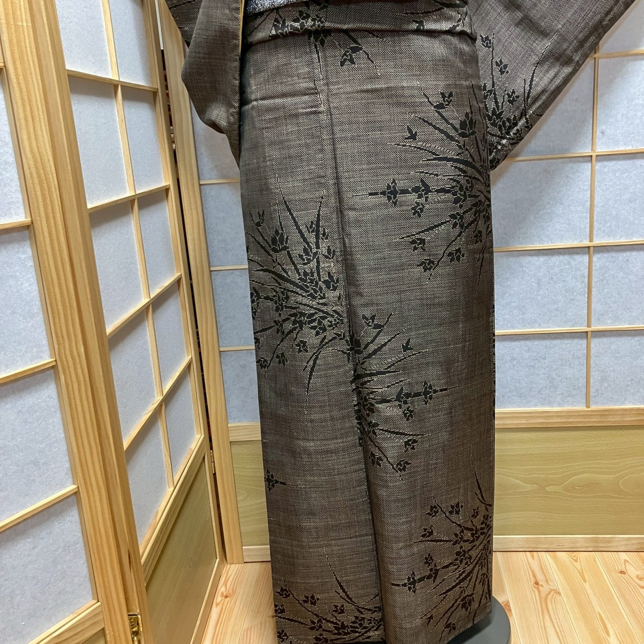 7149# Japanese Kimono Vintage Womens Silk Pongee Fabric Robe Kimono only sold