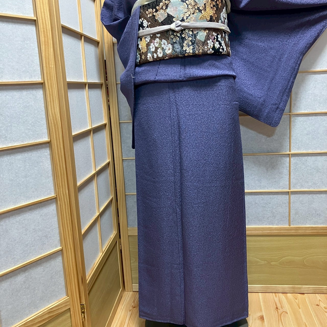 7157# Japanese Plain Kimono Vintage Womens Silk Fabric Robe Kimono only sold