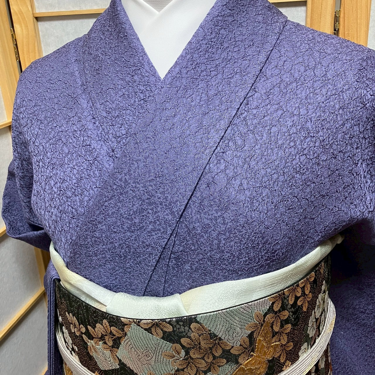 7157# Japanese Plain Kimono Vintage Womens Silk Fabric Robe Kimono only sold