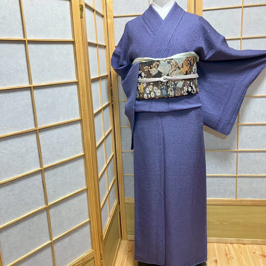 7157# Japanese Plain Kimono Vintage Womens Silk Fabric Robe Kimono only sold