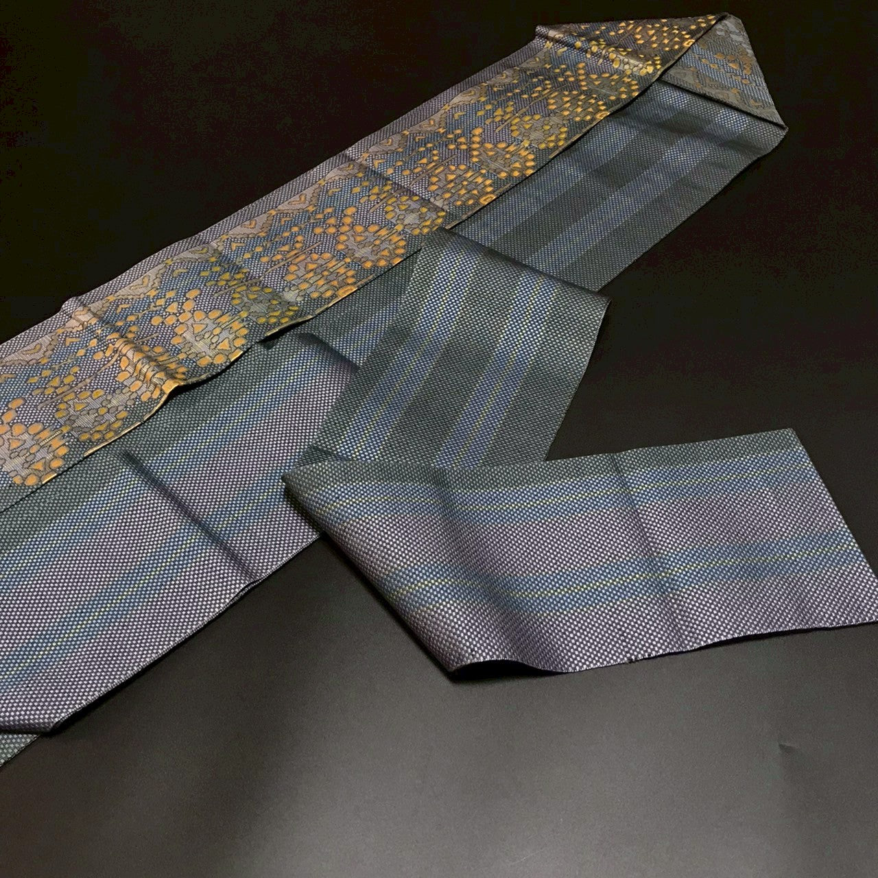 7082# Japanese Vintage Nagoya Obi Belt Kimono Fabric Silk Traditional Hakataori