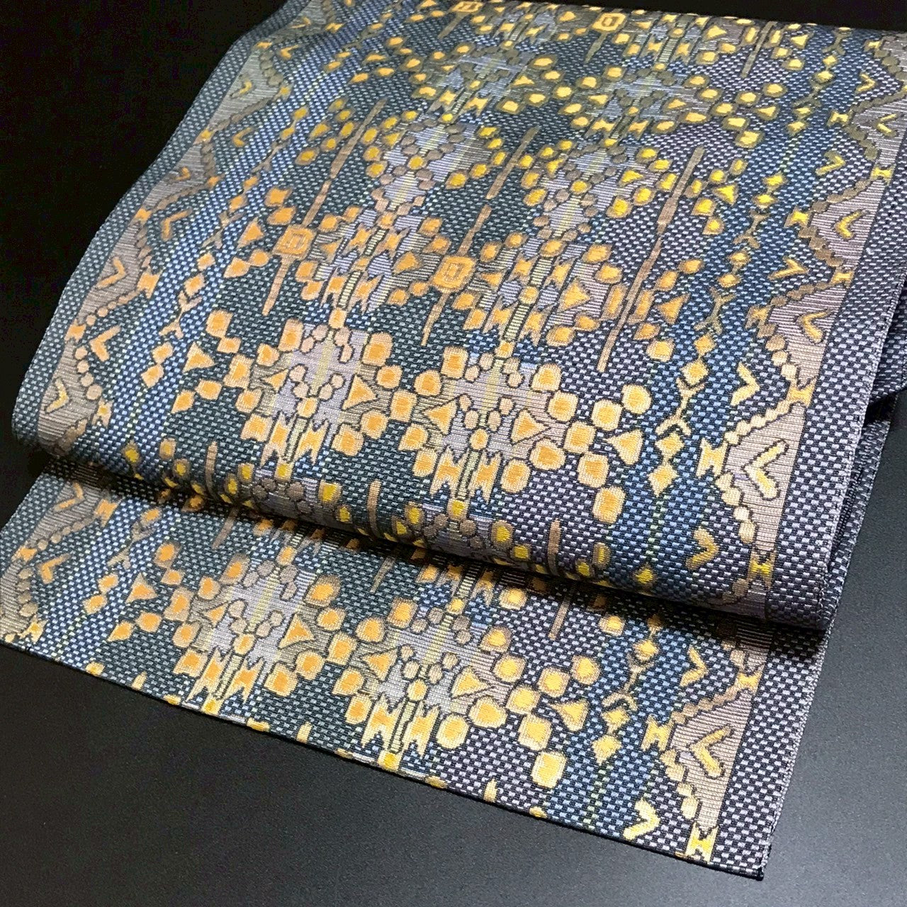 7082# Japanese Vintage Nagoya Obi Belt Kimono Fabric Silk Traditional Hakataori