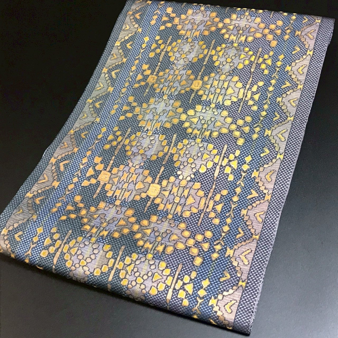 7082# Japanese Vintage Nagoya Obi Belt Kimono Fabric Silk Traditional Hakataori