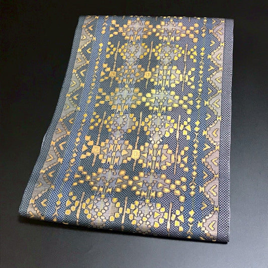 7082# Japanese Vintage Nagoya Obi Belt Kimono Fabric Silk Traditional Hakataori