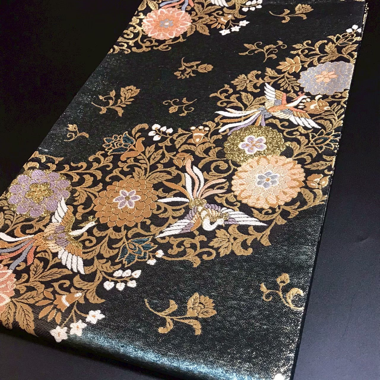 7202# Japanese Vintage Fukuro Obi Belt Kimono Fabric Silk Traditional